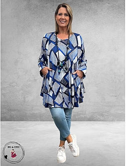 AKH Big Shirt OhReally Blauw Multi